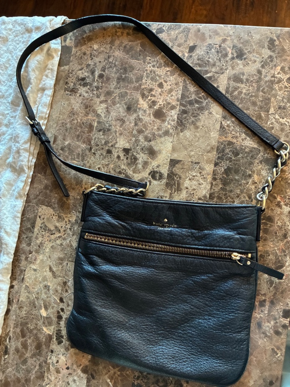 Kate Spade ♠️ black leather crossbody purse